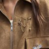 2er-Set Blumenanstecker mit Kristalleffekt