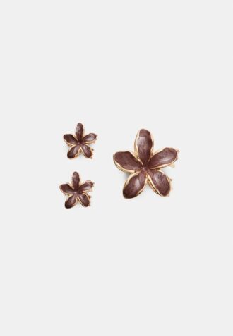3er-Pack Haarspangen mit Blumenmuster