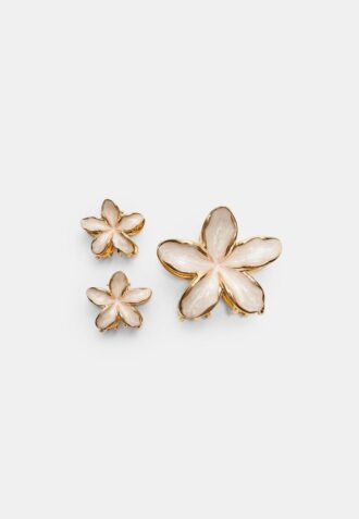 3er-Pack Haarspangen mit Blumenmuster