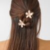 3er-Pack Haarspangen mit Blumenmuster