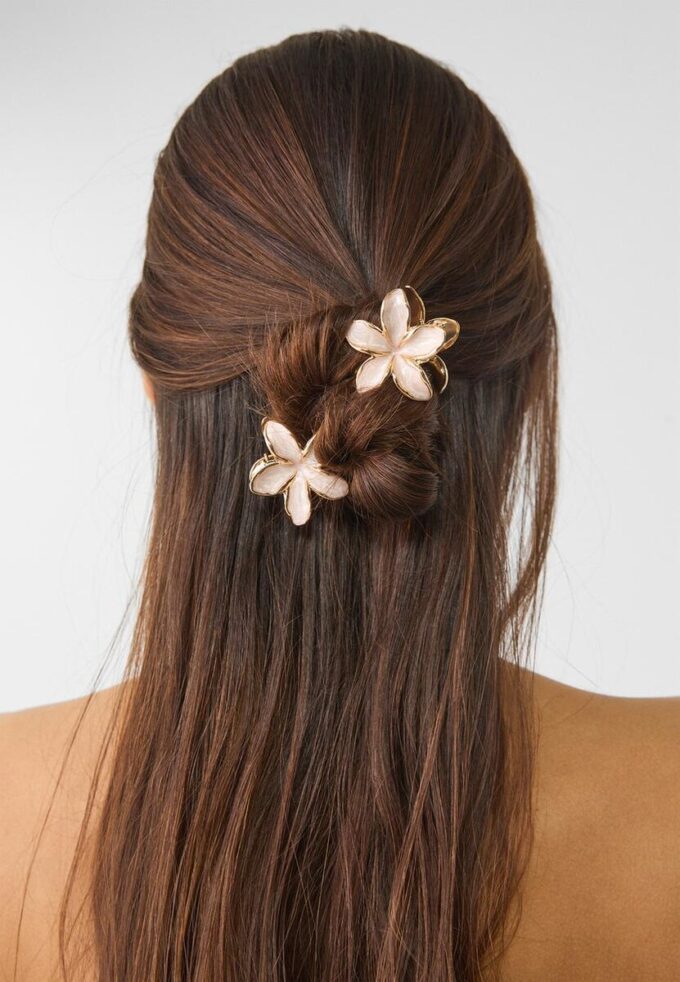 3er-Pack Haarspangen mit Blumenmuster