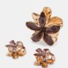 3er-Pack Haarspangen mit Blumenmuster