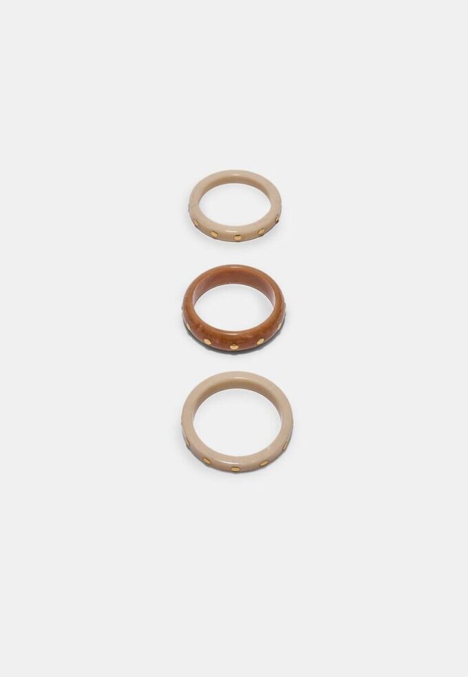 3er-Set starre Armbänder mit Nieten
