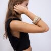 3er-Set starre Armbänder mit Nieten