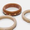 3er-Set starre Armbänder mit Nieten