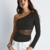 Asymmetrischer Body mit transparenten Details Asymmetrischer Body mit transparenten Details