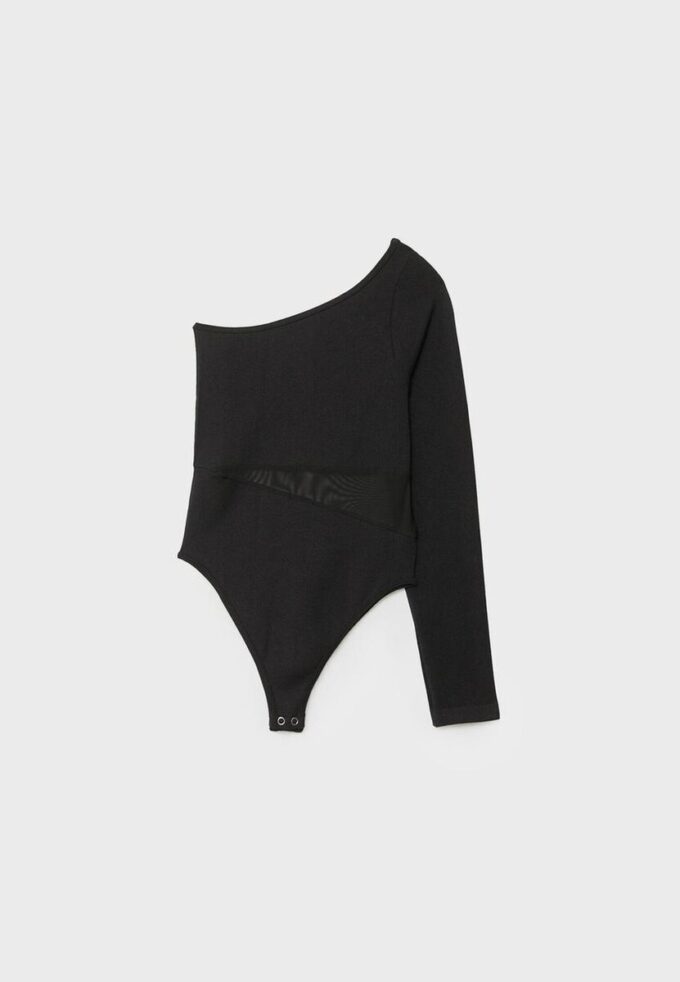 Asymmetrischer Body mit transparenten Details Asymmetrischer Body mit transparenten Details