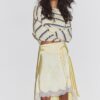 Asymmetrischer Midirock aus Satin Asymmetrischer Midirock aus Satin