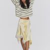 Asymmetrischer Midirock aus Satin Asymmetrischer Midirock aus Satin