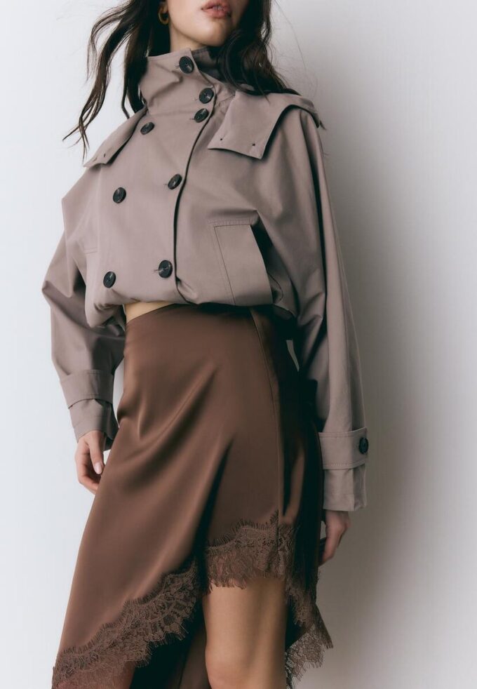 Asymmetrischer Satinrock Asymmetrischer Satinrock