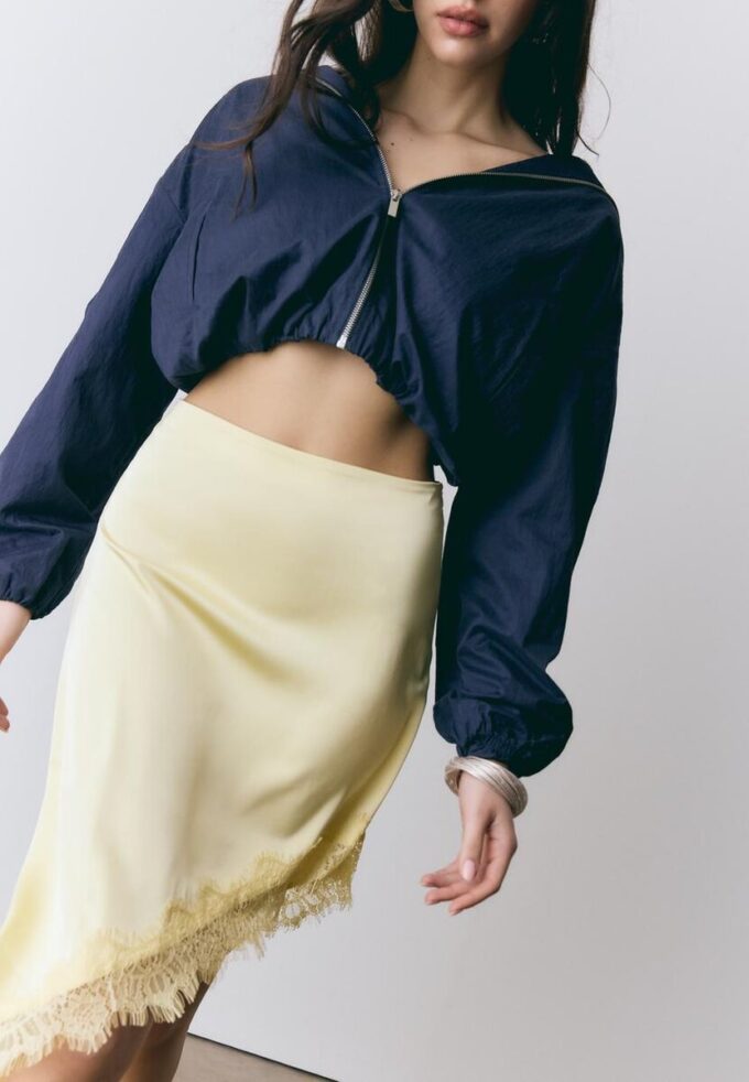 Asymmetrischer Satinrock Asymmetrischer Satinrock