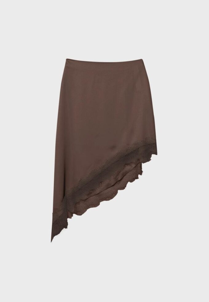 Asymmetrischer Satinrock Asymmetrischer Satinrock