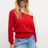 Asymmetrischer Strickpullover