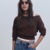 Asymmetrischer Strickpullover