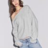 Asymmetrischer Strickpullover