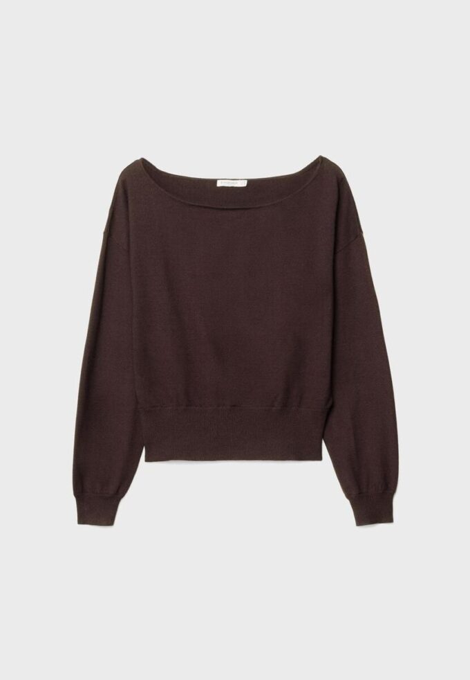 Asymmetrischer Strickpullover