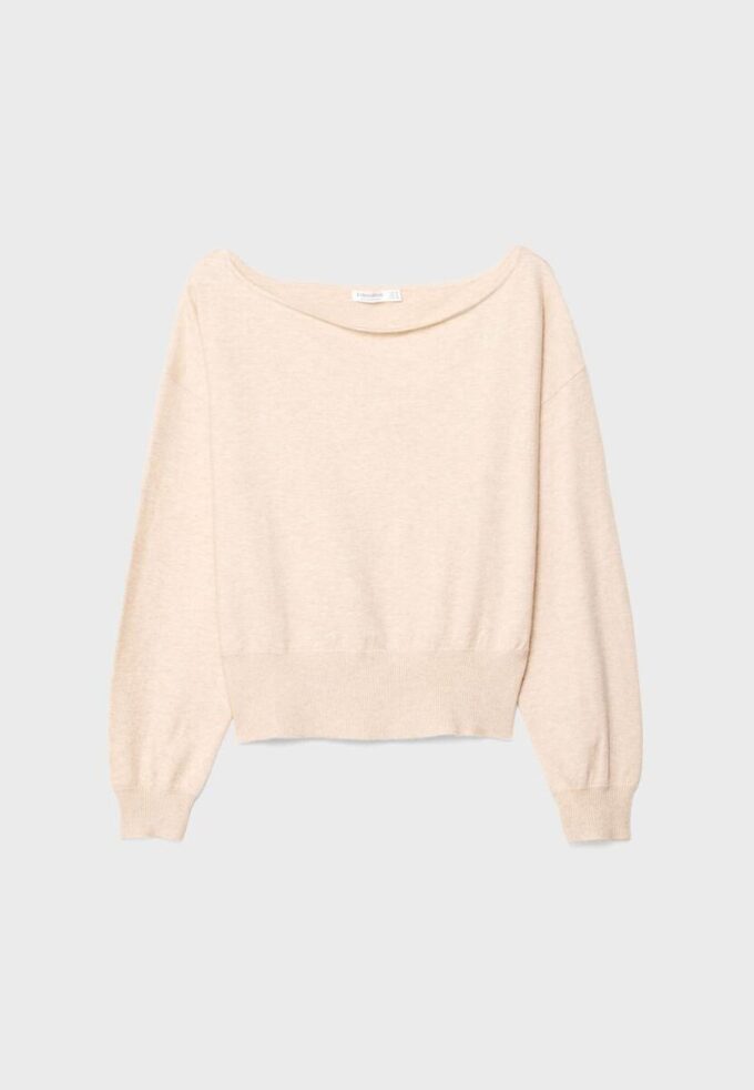 Asymmetrischer Strickpullover