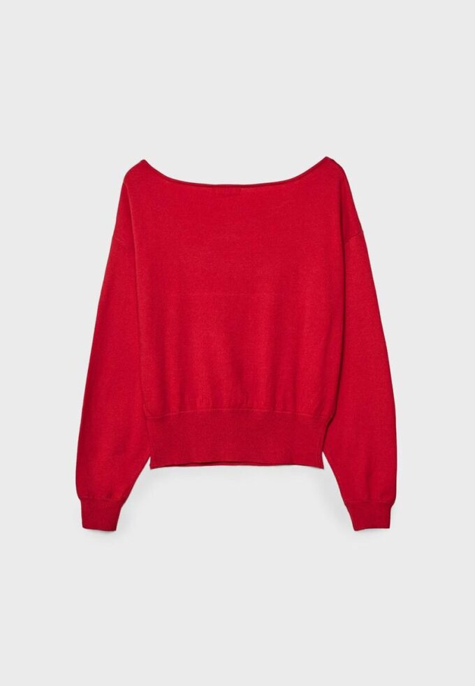 Asymmetrischer Strickpullover