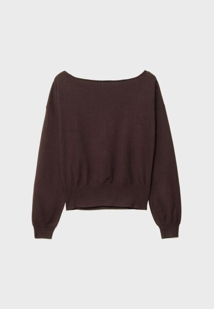Asymmetrischer Strickpullover