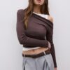 Asymmetrisches Doppel-T-Shirt Asymmetrisches Doppel-T-Shirt