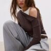 Asymmetrisches Doppel-T-Shirt Asymmetrisches Doppel-T-Shirt