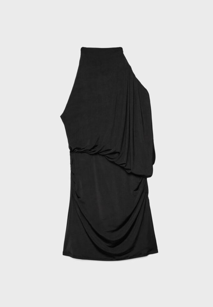 Asymmetrisches, drapiertes kurzes Short-Kleid Asymmetrisches, drapiertes kurzes Short-Kleid