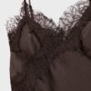 Asymmetrisches Spitzen-Oberteil mit Trägern Asymmetrisches Spitzen-Oberteil mit Trägern
