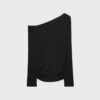 Asymmetrisches T-Shirt mit gerafftem Detail Asymmetrisches T-Shirt mit gerafftem Detail