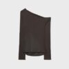 Asymmetrisches T-Shirt mit gerafftem Detail
