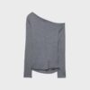 Asymmetrisches T-Shirt mit gerafftem Detail