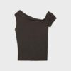 Asymmetrisches T-Shirt mit Knöpfen