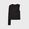 Asymmetrisches T-Shirt mit Metallschnalle