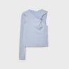 Asymmetrisches T-Shirt mit Metallschnalle