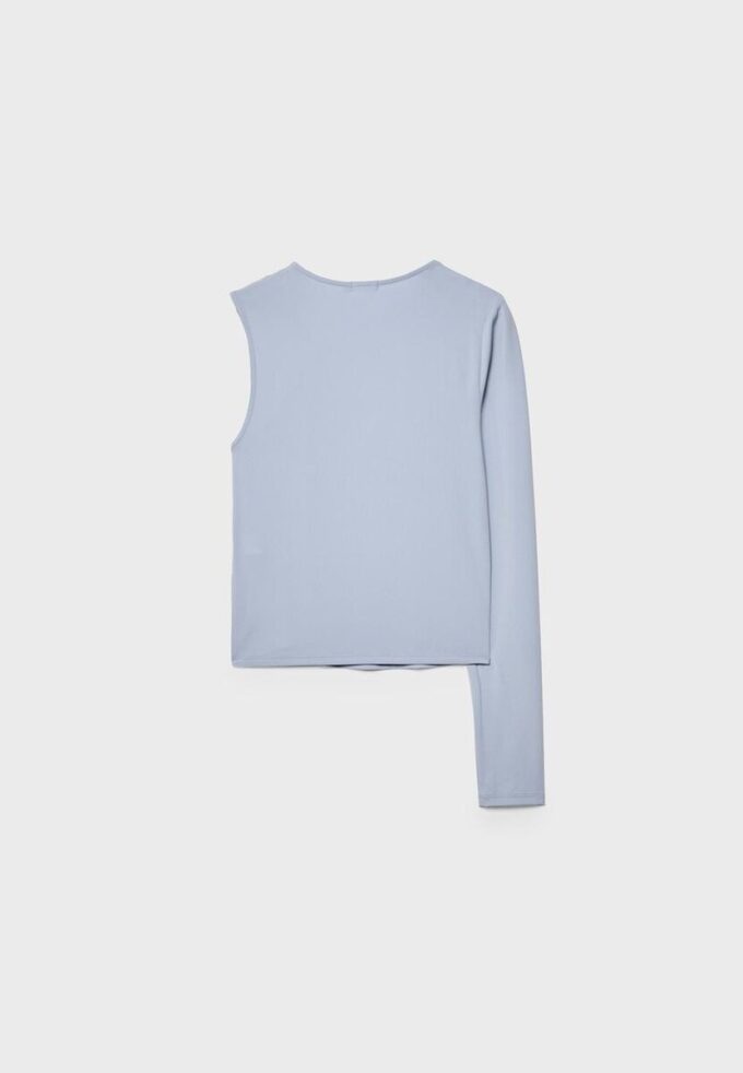 Asymmetrisches T-Shirt mit Metallschnalle