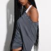 Asymmetrisches T-Shirt mit Nieten