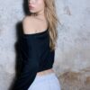 Asymmetrisches T-Shirt mit Nieten