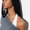 Asymmetrisches T-Shirt mit Nieten