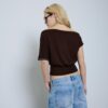 Asymmetrisches T-Shirt mit Nieten