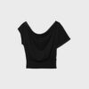 Asymmetrisches T-Shirt mit Nieten