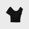 Asymmetrisches T-Shirt mit Nieten