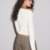 Asymmetrisches T-Shirt mit Ösen