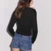 Asymmetrisches T-Shirt mit Ösen