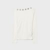 Asymmetrisches T-Shirt mit Ösen