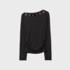 Asymmetrisches T-Shirt mit Ösen