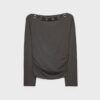 Asymmetrisches T-Shirt mit Ösen