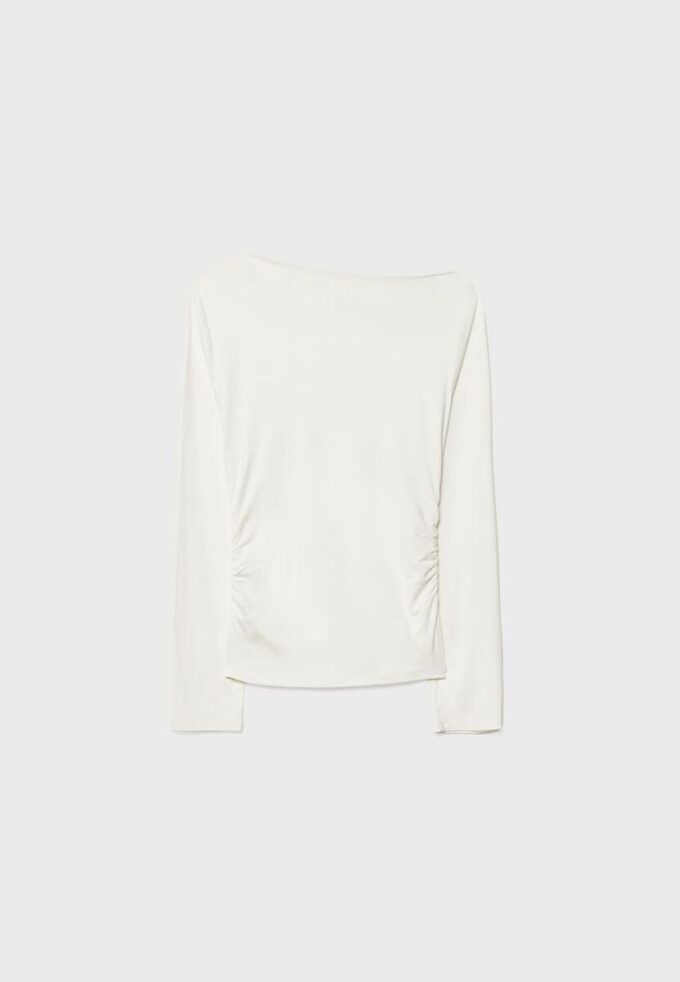 Asymmetrisches T-Shirt mit Ösen