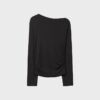 Asymmetrisches T-Shirt mit Ösen