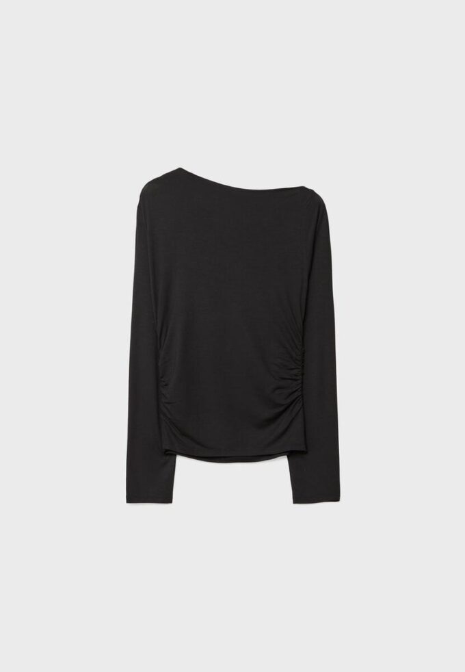 Asymmetrisches T-Shirt mit Ösen