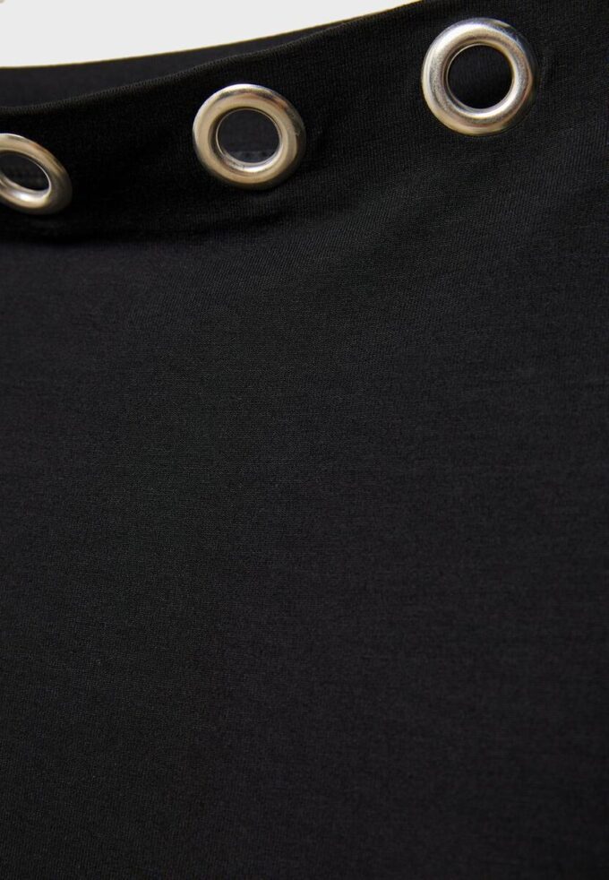 Asymmetrisches T-Shirt mit Ösen