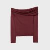 Asymmetrisches Tüll-T-Shirt